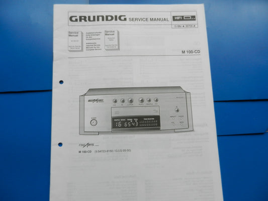 M100-CD Original Service Manual Fine Arts GRUNDIG CD-Player
