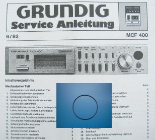 MCF400 MCF 400 Zählwerk Riemen für Hifi Cassettendeck von GRUNDIG