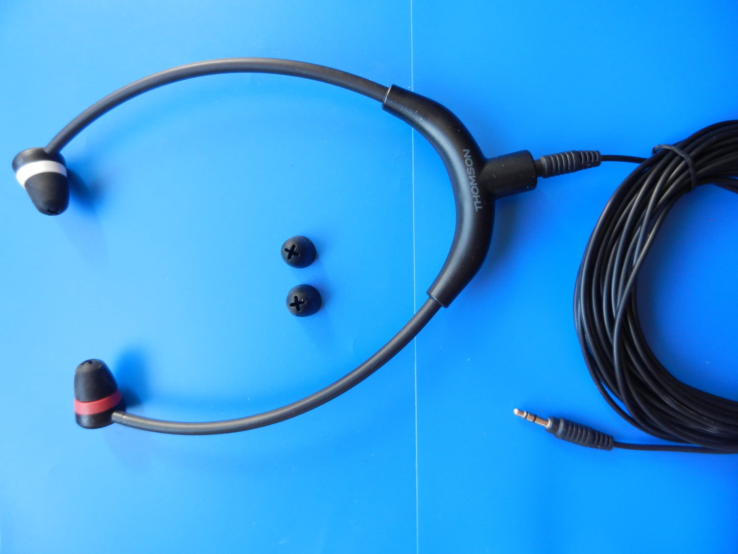 MP3 THOMSON TV-Kinnbügel - Steto Kopfhörer in Schwarz mit 5m Kabel steckbar