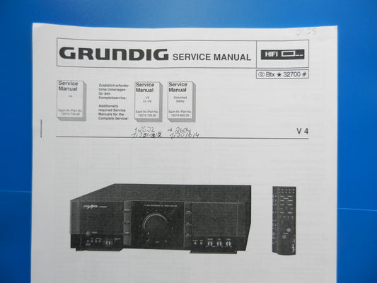 V4 Service Manual für GRUNDIG Hifi Verstärker