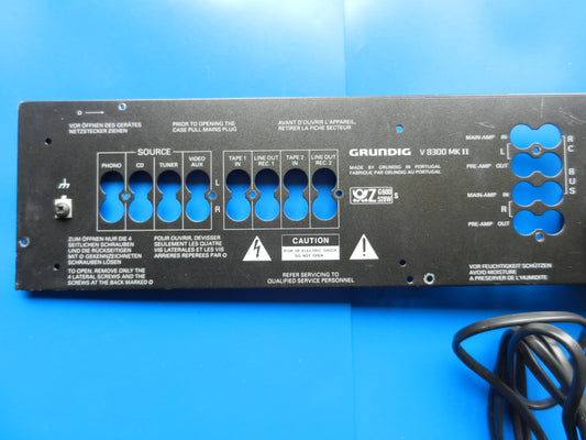 V8300 MKII Rückwand Metall mit Netzplatine für GRUNDIG Verstärker