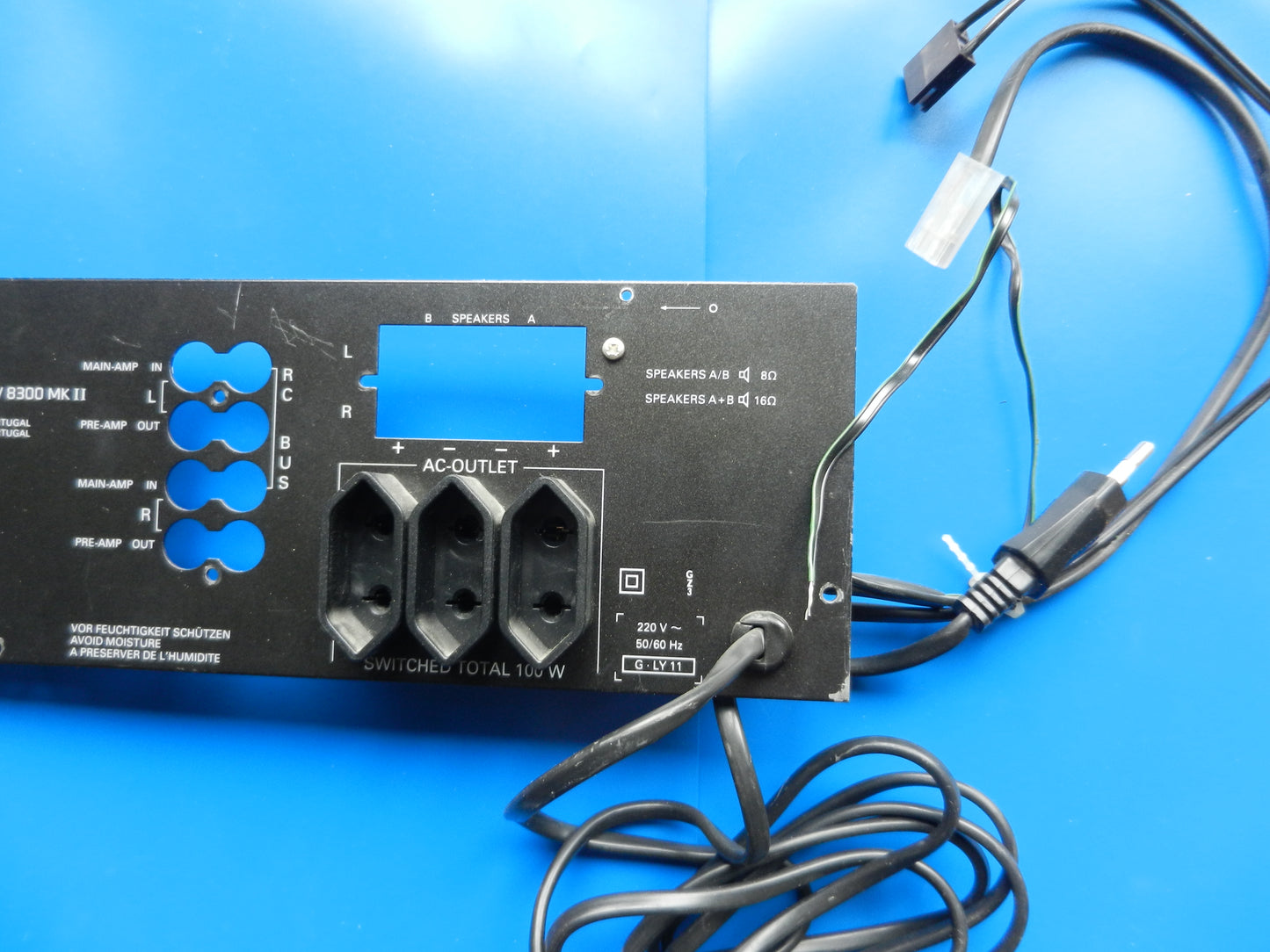 V8300 MKII Rückwand Metall mit Netzplatine für GRUNDIG Verstärker