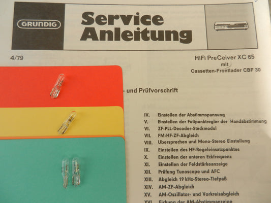 Lämpchen für XR65 Preceiver GRUNDIG