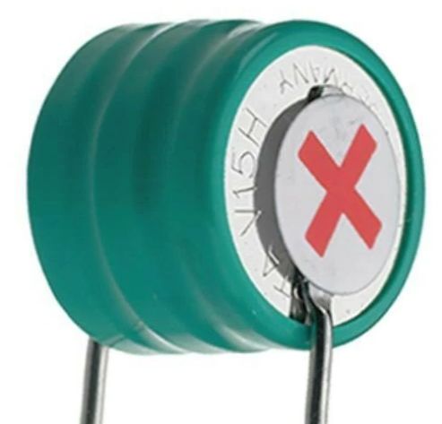 Stütz Akku 3/V15H S DA NiMH Knopfzellenakku, Ø11.5mm, 1 Pin Lötanschluss10mm Raster für GV5 er Serie Videorecorder von GRUNDIG