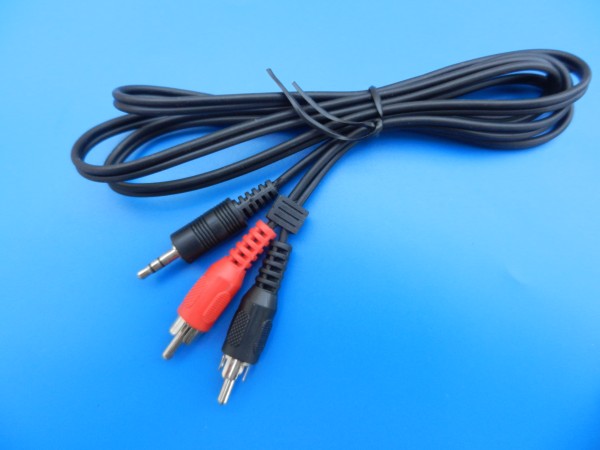 Kabel Klinke 3,5mm 3 polig ( Stecker ) - Cinch ( Stecker ) 1,2m