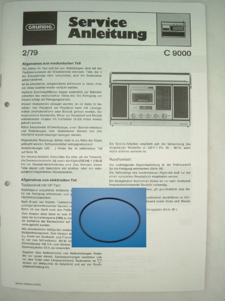 C9000 C8800 Automatic Zählwerk Riemen für Radioecorder von GRUNDIG